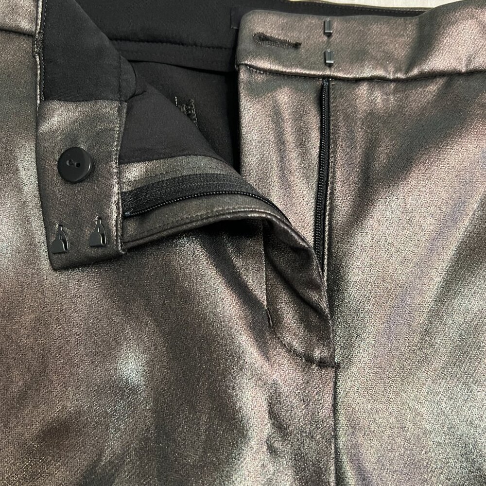 Express Editor Boot Pants 10s Metallic Dark Gray … - image 7